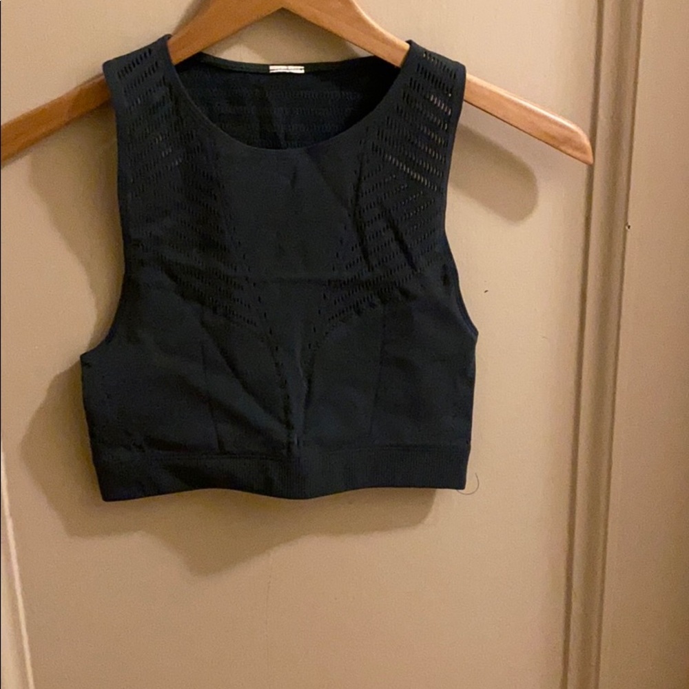 Dark green workout top